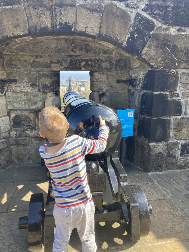 The guns at Edinburgh Castle