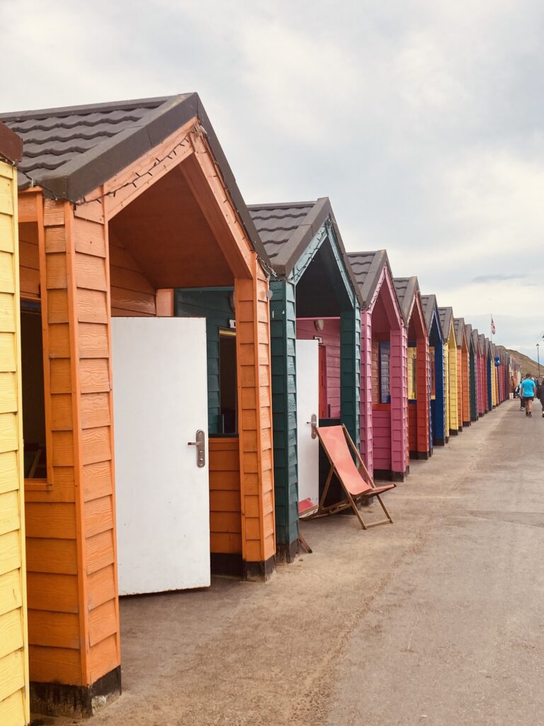 Beach huts in Saltburn-by-the-Sea