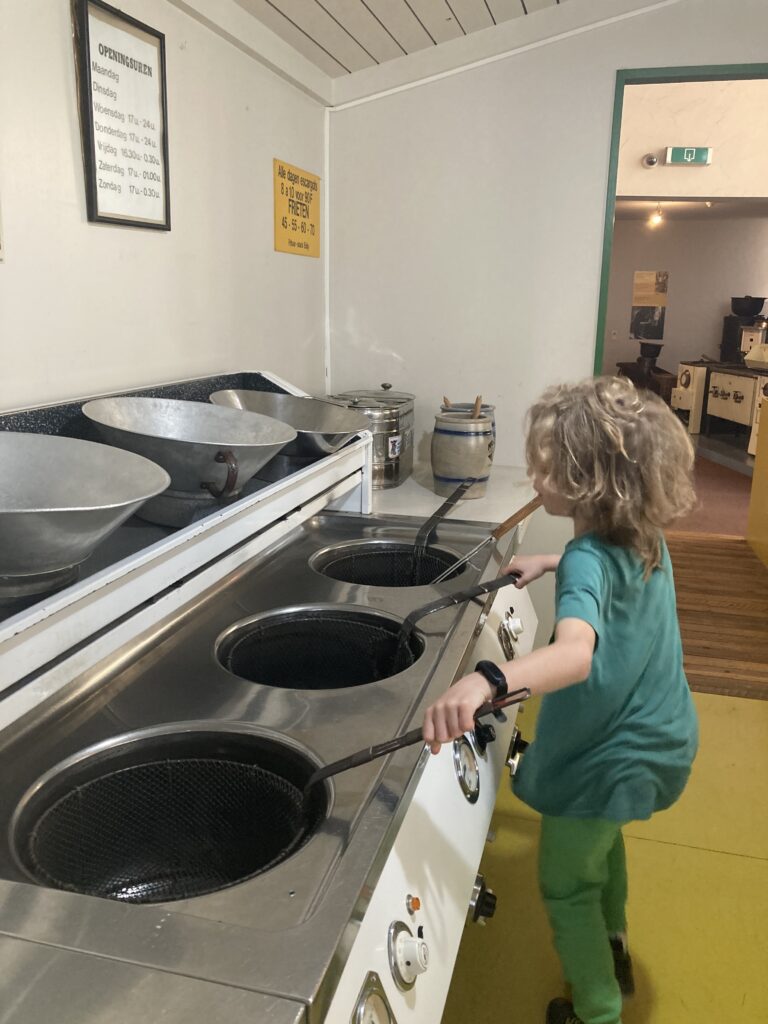 Play kitchen at the Friet Museum Bruges