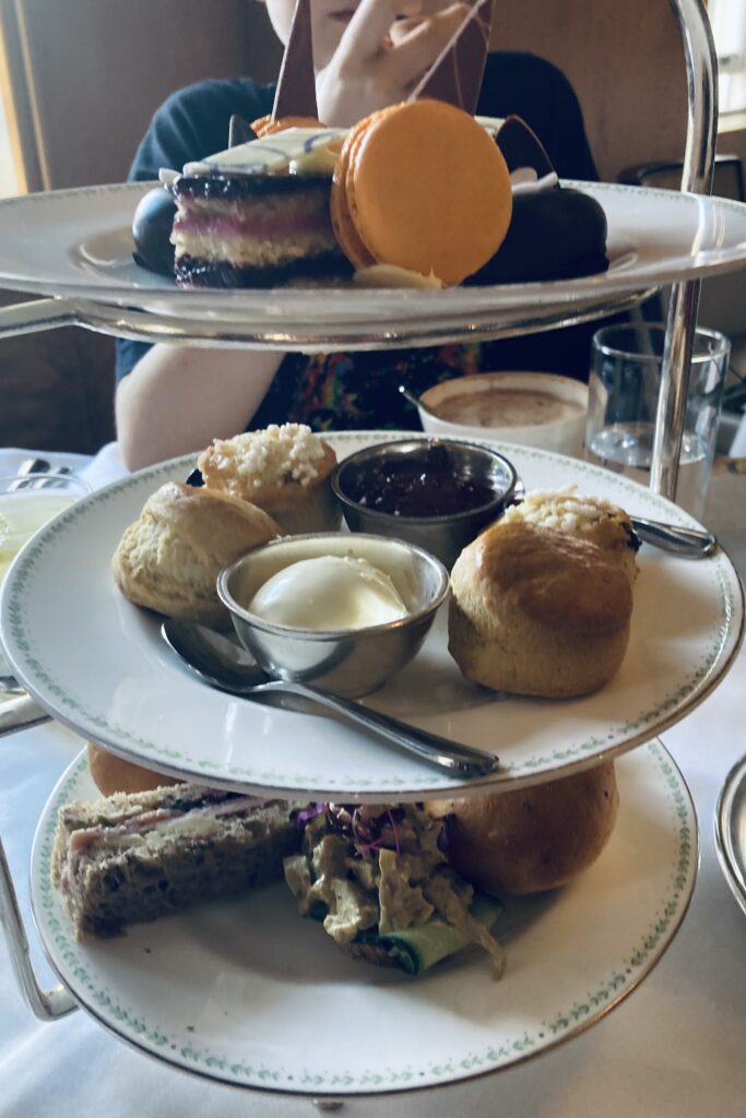 Afternoon tea stand at Betty's, York