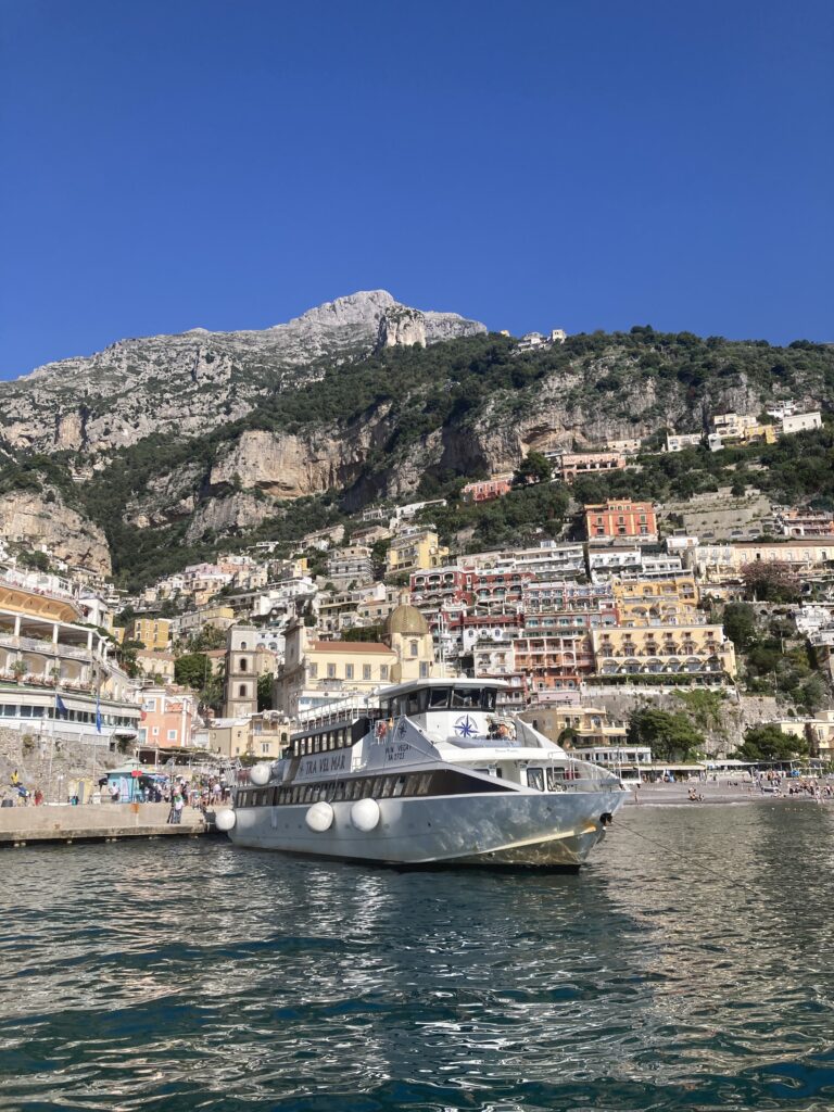View of Poitano from the sea