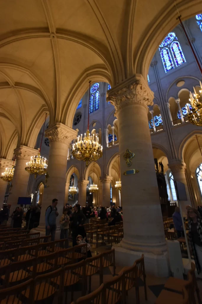 view of the nave, Notre Dame Paris