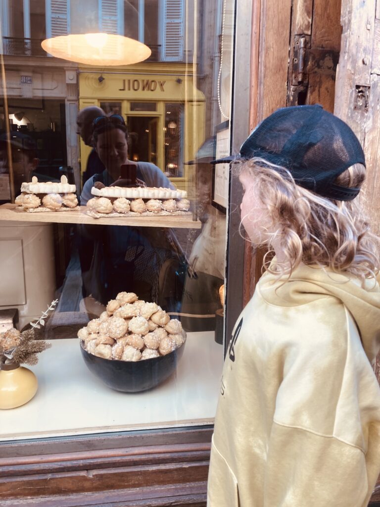 Sweet treats in a bakery in Paris